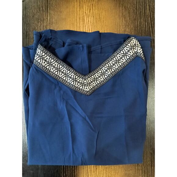 Dreamkue Plus 4X Navy Blue Cami Tank Embroidered Trim Spaghetti Strap - Picture 5 of 6